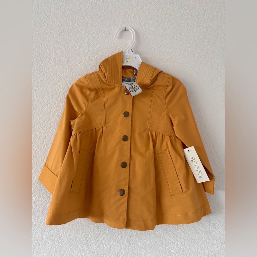 Rachel Zoe Baby Jacket Coat Yellow Hood Snaps